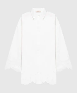 TWINSET White Blouse With Embroidery