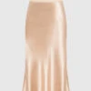 ERMANNO SCERVINO Beige Silk Midi Skirt