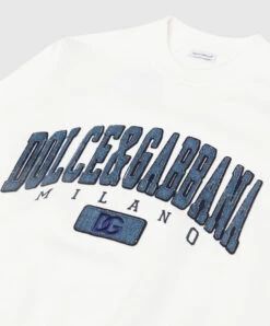Dolce & Gabbana Children's White Sweatshirt With A Logo -Summer Fashion Clothing ebba5406 39e1 4c20 bbb5 27ab614a1240