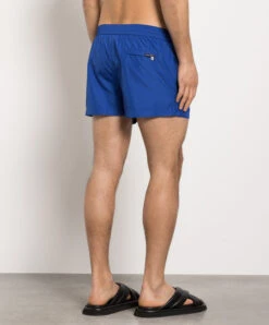 Dolce & Gabbana Blue Swim Shorts With Textured DG Logo -Summer Fashion Clothing ec0d6a9b 953e 4dc4 8a80 bb3ebc04d1b8