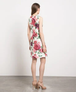 Dolce & Gabbana White Silk Dress With Peony Print 8 Dolce & Gabbana White Silk Dress With Peony Print -Summer Fashion Clothing eddd83aa 631a 41c8 8451 0386d99d8bca