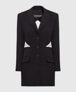 Dondup Black Dress-jacket With An Open Back