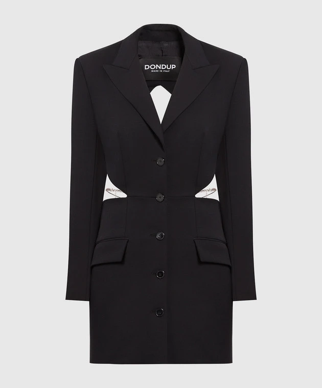 Dondup Black Dress-jacket With An Open Back 1 Dondup Black Dress-jacket With An Open Back
