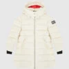 Mackage Laney Children's Light Beige Down Jacket With Patch