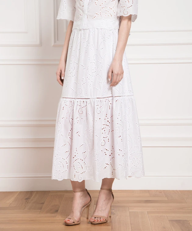 MAX & Co. White Dress With Broderie Embroidery 3 MAX & Co. White Dress With Broderie Embroidery - Image 3