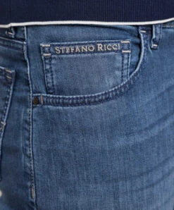 Blue Jeans With Logo Patch 9 Blue Jeans With Logo Patch -Summer Fashion Clothing efac5f38 44f8 4af3 9acd add03ee3c1de