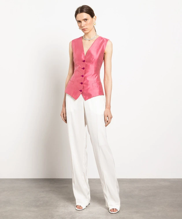 Dolce & Gabbana Pink Vest Made Of Silk 2 Dolce & Gabbana Pink Vest Made Of Silk - Image 2