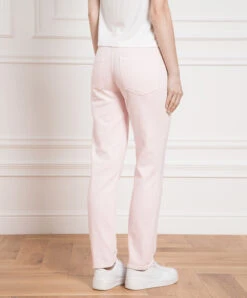 TWINSET Pink Jeans With Logo Patch -Summer Fashion Clothing efe53344 33ef 495d bf64 119ca533bf16
