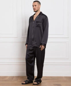 Black Silk Pajamas -Summer Fashion Clothing f0a5e3d4 63de 4d23 8a0d 7a768de78b29