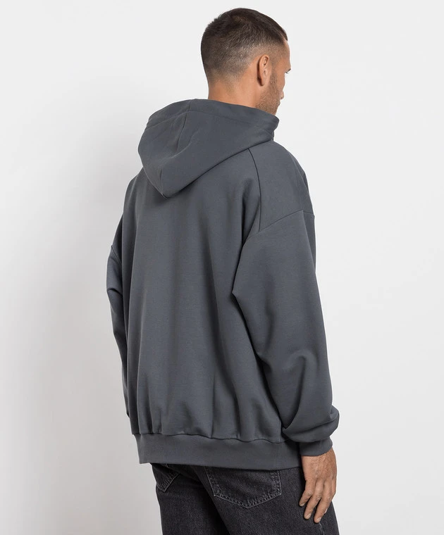 Gray Sports Jacket With Embroidery 4 Gray Sports Jacket With Embroidery - Image 4