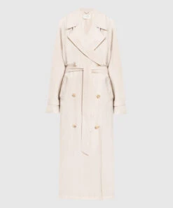 Magda Butrym Beige Double-breasted Raincoat