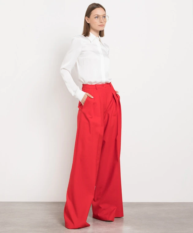 Michael Kors Red Palazzos Made Of Wool 2 Michael Kors Red Palazzos Made Of Wool - Image 2