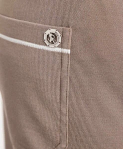 Beige Striped Silk Sweatpants -Summer Fashion Clothing f340d8c8 7cb8 4812 98dc 3c3a7903b30f