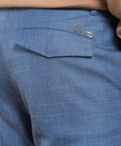 Blue Trousers Made Of Wool, Silk And Linen -Summer Fashion Clothing f3bb28db a6bf 4f07 81d7 97671ec2cafb
