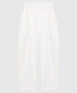 Lya White Pants With Broderie Embroidery