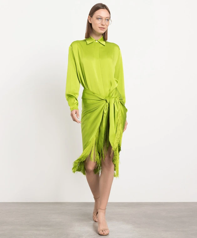 Michael Kors A Green Skirt With A Fringe 2 Michael Kors A Green Skirt With A Fringe - Image 2