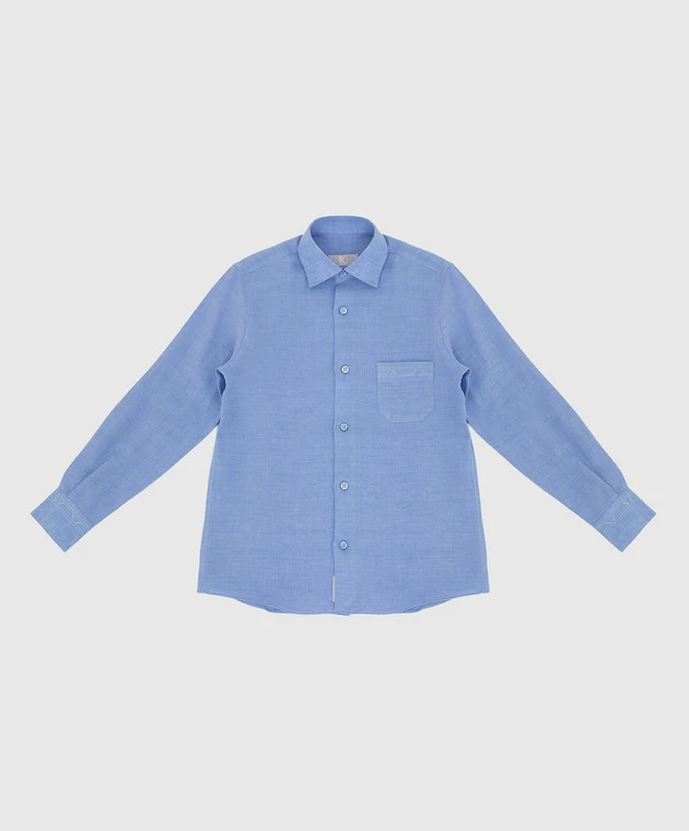 Children's Blue Linen Shirt 1 Children's Blue Linen Shirt