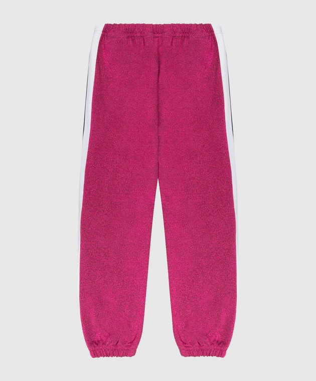 Palm Angels Children's Raspberry Joggers With Stripes 2 Palm Angels Children's Raspberry Joggers With Stripes - Image 2