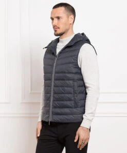Peserico Gray Down Vest -Summer Fashion Clothing f68e0504 6702 4585 b723 5878003a048c