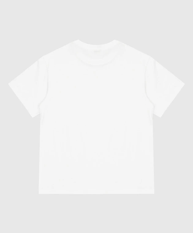 Dolce & Gabbana Children's White T-shirt With Contrasting Logo Embroidery 2 Dolce & Gabbana Children's White T-shirt With Contrasting Logo Embroidery - Image 2