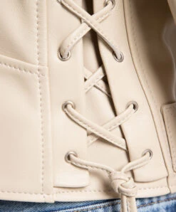 Beige Leather Jacket -Summer Fashion Clothing f8aa068c 1f52 4e8d 971e 108481b1c2d0