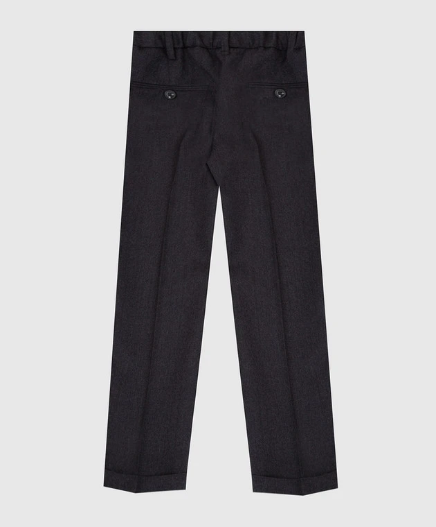 Children's Dark Gray Wool Trousers 2 Children's Dark Gray Wool Trousers - Image 2
