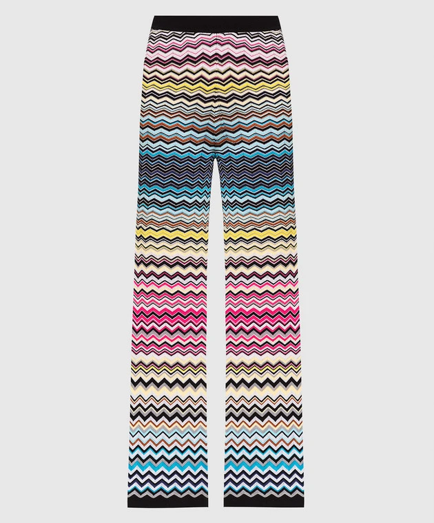 Missoni Pants With A High Fit In A Geometric Pattern 1 Missoni Pants With A High Fit In A Geometric Pattern