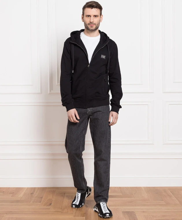 Dolce & Gabbana Black Sports Jacket With A Logo 2 Dolce & Gabbana Black Sports Jacket With A Logo - Image 2