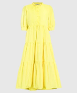 Philosophy Di Lorenzo Serafini Yellow Dress With Frills
