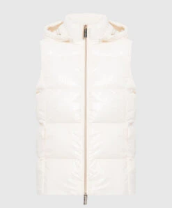 Beige Quilted Vest