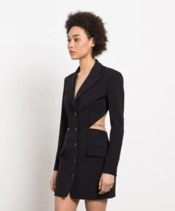 Dondup Black Dress-jacket With An Open Back 7 Dondup Black Dress-jacket With An Open Back -Summer Fashion Clothing fd7831de 75c0 4a17 b47e 2e3932bcb147