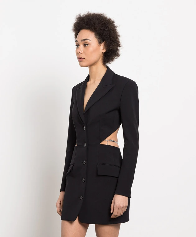 Dondup Black Dress-jacket With An Open Back 3 Dondup Black Dress-jacket With An Open Back - Image 3