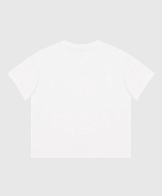 Dolce & Gabbana Children's White Happy Garden T-shirt With DG Logo Print 2 Dolce & Gabbana Children's White Happy Garden T-shirt With DG Logo Print - Image 2