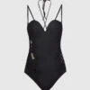 ERMANNO SCERVINO Black Swimsuit With Lace