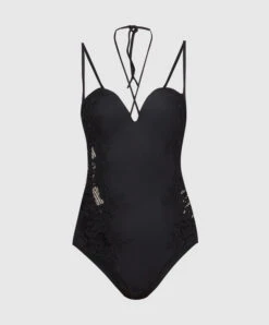 ERMANNO SCERVINO Black Swimsuit With Lace
