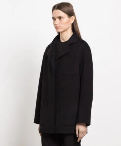 Toteme Black Coat Made Of Wool -Summer Fashion Clothing ff6afc81 47b1 4320 a4bc a2a8fe552af3