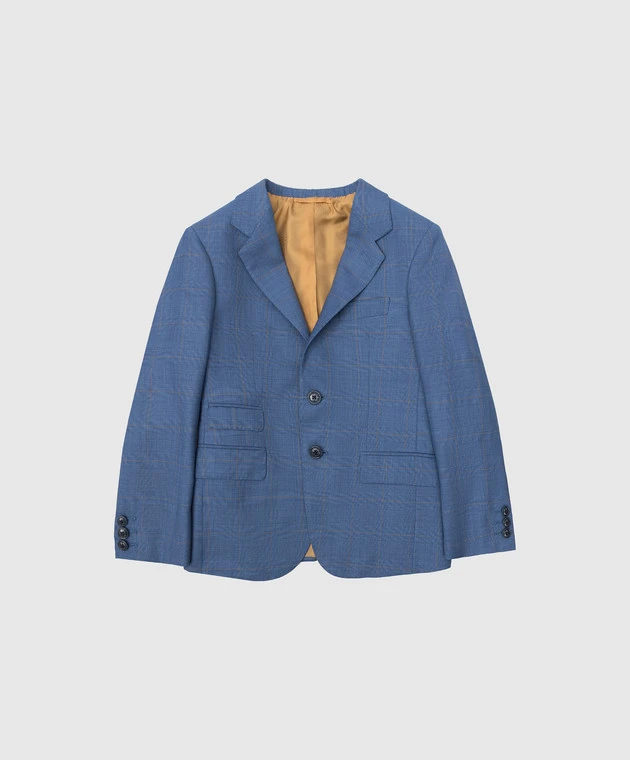 Checked Wool Jacket For Children 1 Checked Wool Jacket For Children